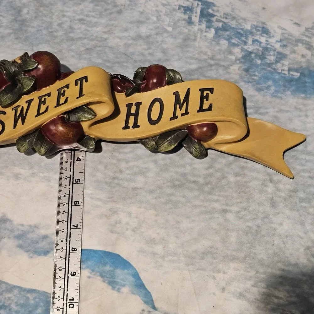 Home Sweet Home Apple Resin Wall Plaque Country Kitchen Decor 21